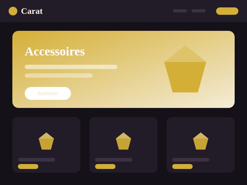 Aperçu du modèle Carat