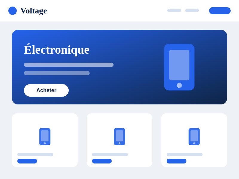 Aperçu du modèle Voltage