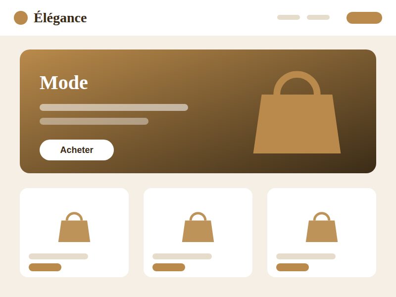 Aperçu du modèle Élégance